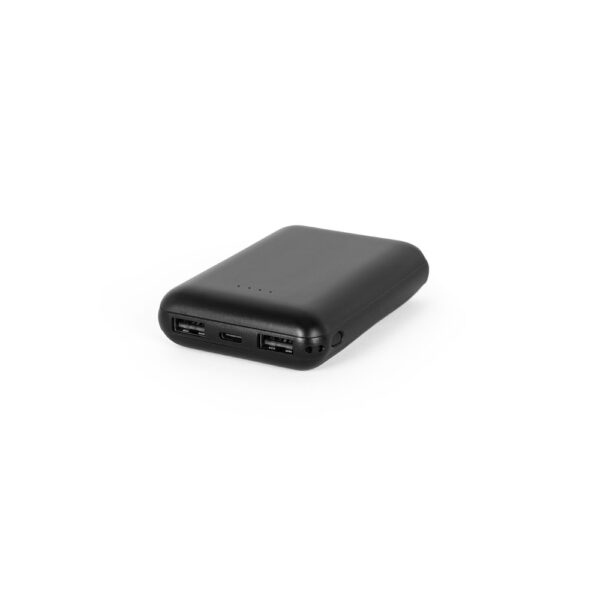 LEAKEY 8. Powerbank 8'000 mAh in recyceltem ABS (100% rABS) - schwarz