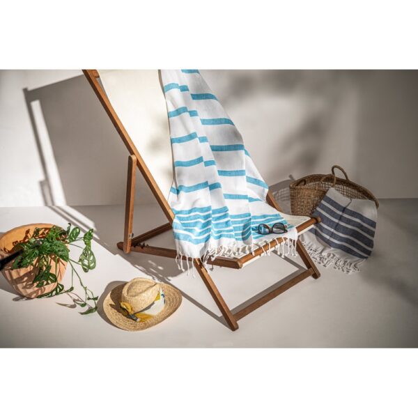 SARDENHA. Strandtuch aus Baumwolle (70% recycelt) und Polyester (30% recycelt) (180 g/m²)