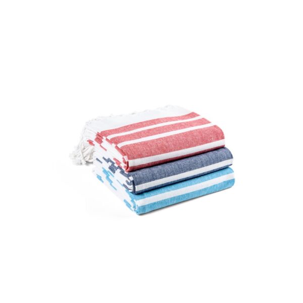 SARDENHA. Strandtuch aus Baumwolle (70% recycelt) und Polyester (30% recycelt) (180 g/m²)