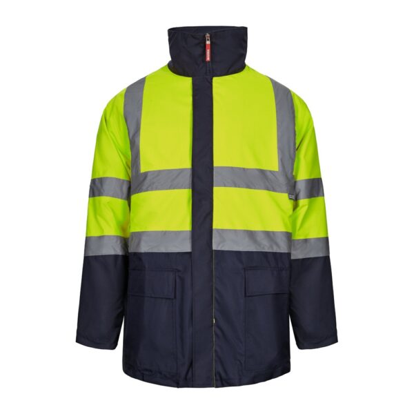 VL JUNO LARGE. Zweifarbiger 4-in-1-Parka (180 g/m²), aus Polyester (100%) mit PU-Beschichtung - Marineblau, 5XL