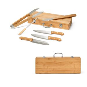 KABSA. Grill-Set im Etui aus Bambus