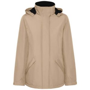 America wattierter Parka für Damen - Dunkelsand, 3XL