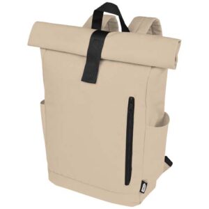Byron 15,6" GRS RPET Roll-Top Rucksack 18 L - Haferflocken