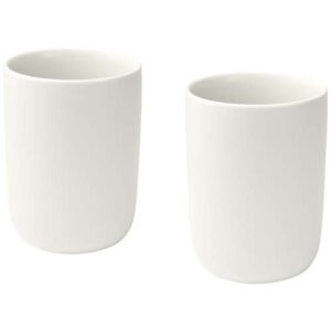 Male 350 ml Keramiktassen – 2er-Set - weiss
