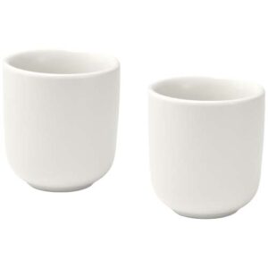 Male 90 ml Keramik Espressotassen – 2er Set - weiss