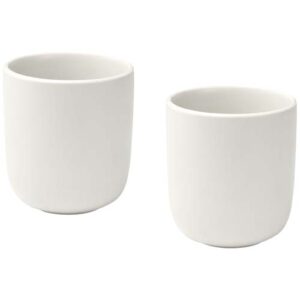 Male 200 ml Keramiktassen – 2er-Set - weiss